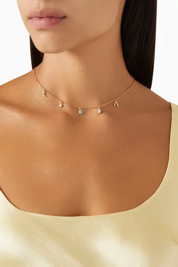 Rayan Charm Necklace in 18kt Gold-plated Sterling Silver
