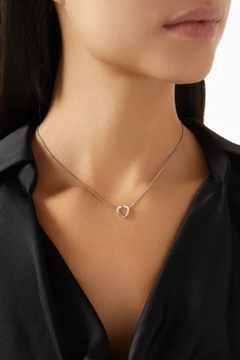 Aloria Mini Icons Diamond Pendant Necklace in 18kt White Gold