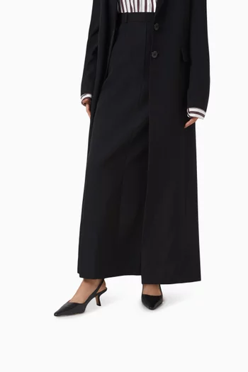 حذاء كلاسيك بيانكا بسير خلفي وكعب 65 مم جلد نابا