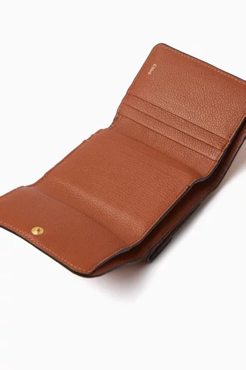 Small Marcie Tri-fold Wallet in Leather