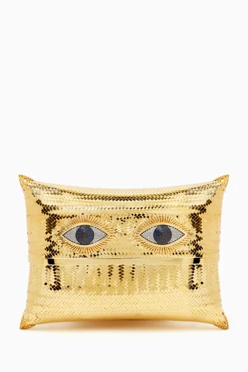 Karma Evening Bag in  24kt Gold-plated Brass