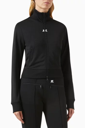 Zip-up Tracksuit Jacket in Jersey