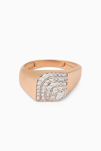 Diamond Connection Pinky Ring in 18kt Rose Gold