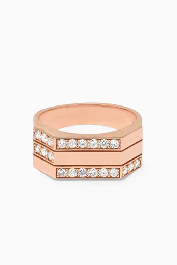 Whatever Ménage à Trois Diamond Ring in 18kt Rose Gold
