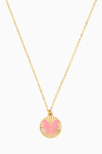 Ara Sunshine Butterfly Necklace in 18kt Gold