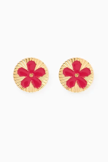 Ara Sunshine Floral Stud Earrings in 18kt Gold