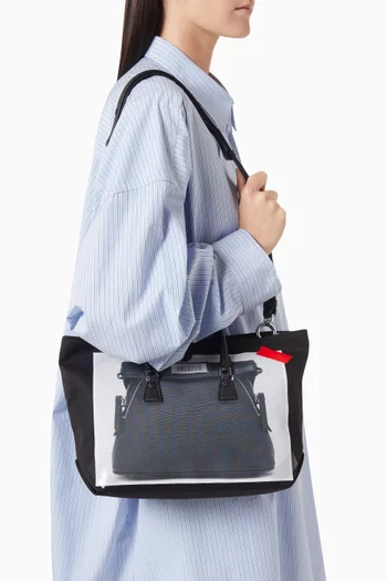 حقيبة يد مايكرو 5 ايه سي بطبعة خداع بصري قماش