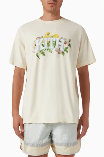Floral Arch Vintage T-shirt in Cotton