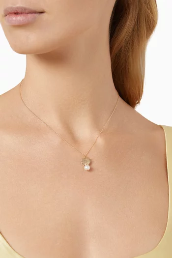 Kiku Soleil Pearl Necklace in 18kt Gold