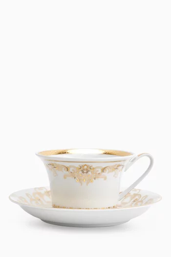 Versace Medusa Gala Low Tea Set in Porcelain, Set of 6