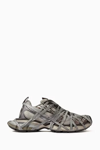 3XL Extreme Lace-up Sneakers in Mesh & Faux-leather