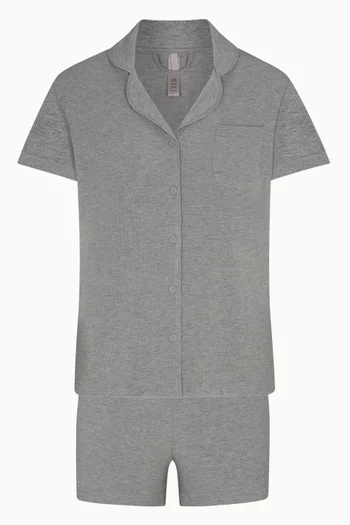 Soft Lounge Short Pyjama Set in Ribbed Modal