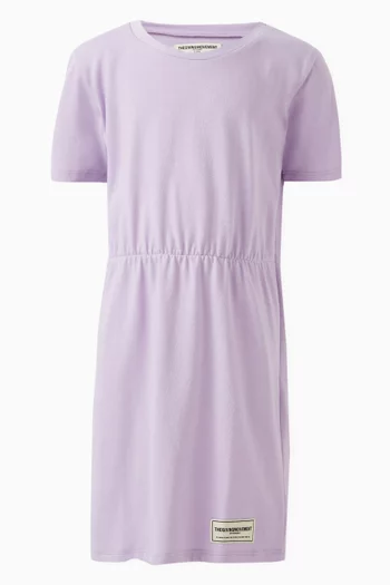 Logo-patch T-shirt Dress in Organic Cotton-jersey