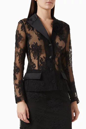 Floral Sheer Jacket in Lace
