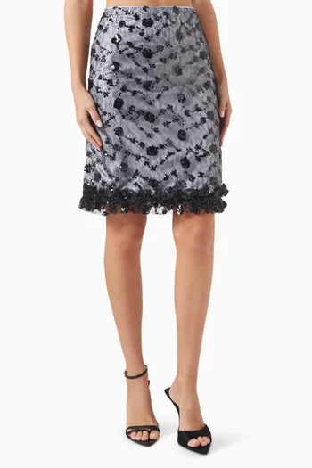 Sequin Lace Skirt in Recycled Polyester