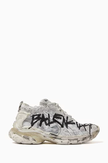 Runner Graffiti Sneakers in Mesh & Nylon