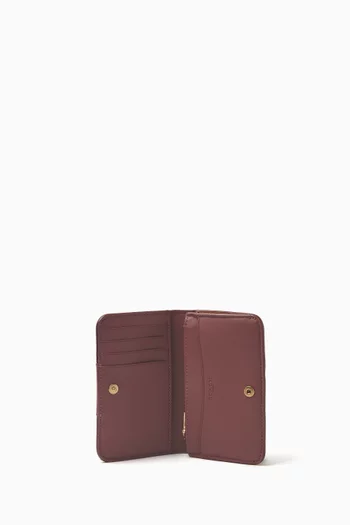 محفظة بطاقات رفيعة بشعار الماركة قنب مغلف