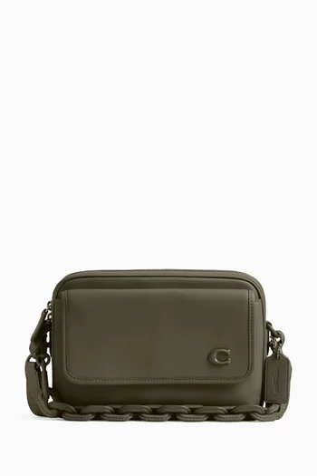 Charter Flap Crossbody Bag in Leather