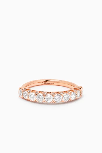Thalj Diamond Ring in 18kt Rose Gold