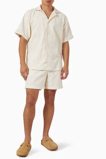 قميص بنمط كوبي جولكوندا قماش تيري بنسيج جاكار