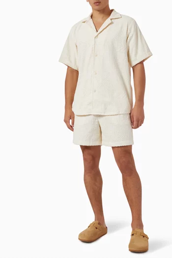 شورت جولكوندا قماش تيري بنسيج جاكار