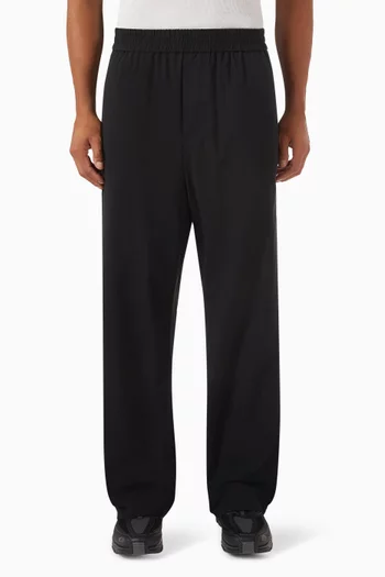 Elasticated Waist Pants in Cotton Crepe