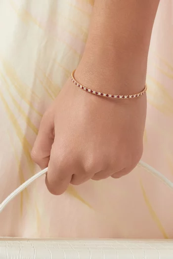 Ruby & Diamond Bangle in 18kt Yellow Gold