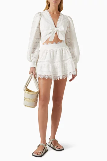 Zima Wrap Top in Cotton-blend