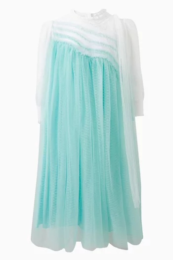 Misty Wave Maxi Dress in Tulle