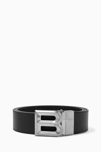 B Bold Reversible Belt in Leather