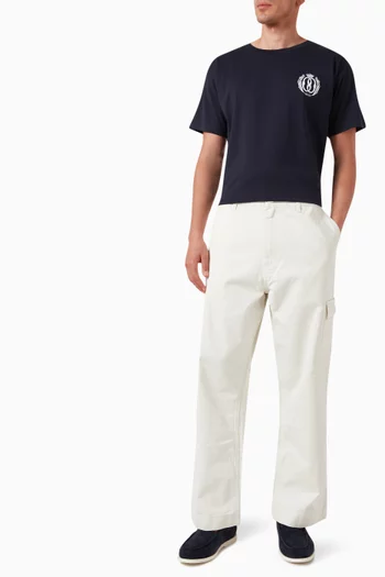 تي شيرت بشعار الماركة قطن جيرسيه عضوي