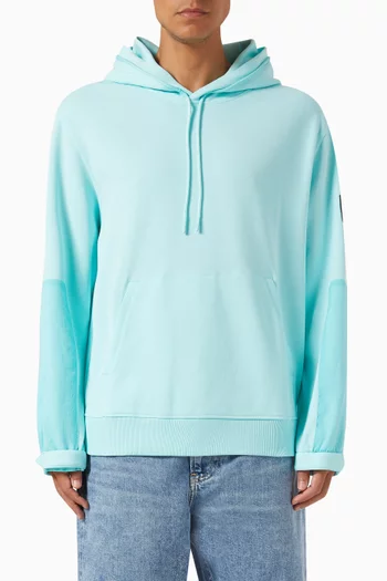 Mix Media Hoodie in Cotton-blend