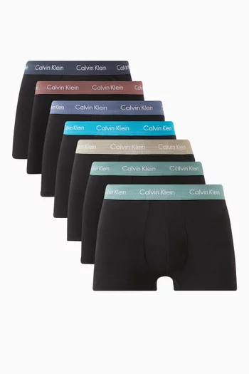 Boxer Trunks in Cotton-stretch, Set of 7