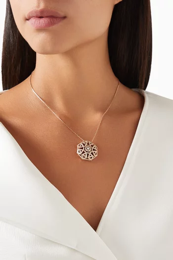 Sarab Turath Diamond & Agate Necklace in 18kt Rose Gold