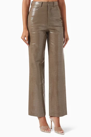 Textured Pants in Recycled Polyester