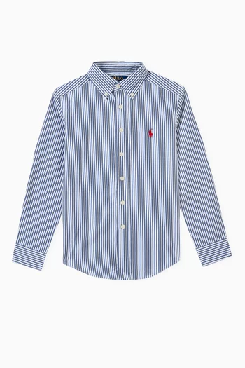Embroidered Logo Shirt in Cotton