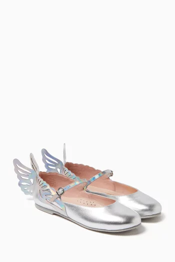 Evangeline Wings Ballerina Flats in Leather