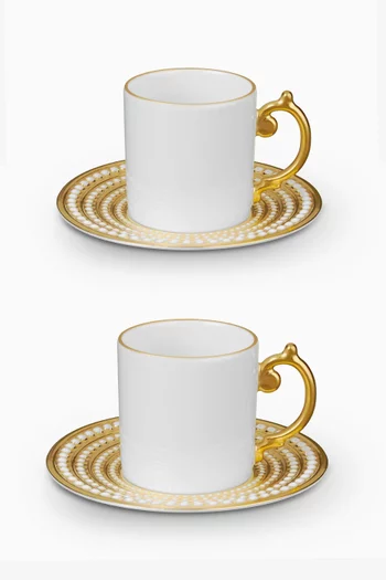 Perlée Espresso Cup & Saucer, Set of 2