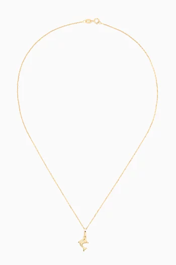 Dolphin Pendant Necklace in 18kt Gold
