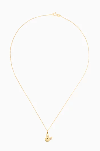 Mouse Pendant Necklace in 18kt Gold