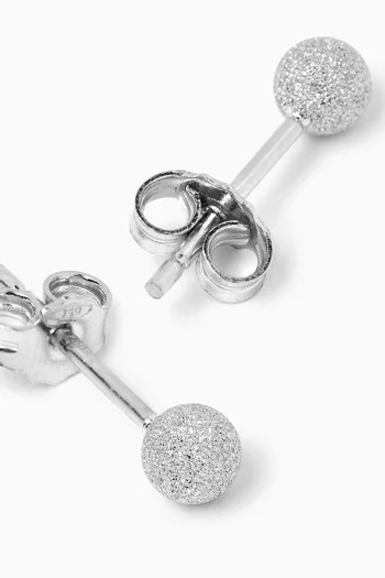Twinkle Stud Earrings in 18kt White Gold