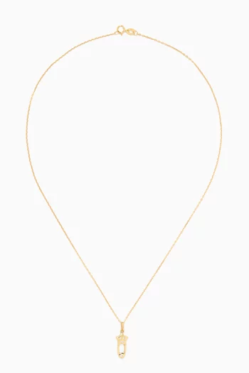 Happy Star Pin Pendant Necklace in 18kt Gold