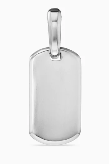 Chevron Tag in Sterling Silver, 21mm