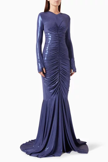 Shirred Fishtail Gown