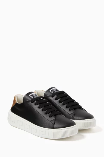 Low-top La Greca Sneakers in Leather