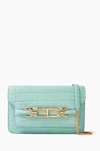 Small Whitney Shoulder Bag in Printed-Croc Leather