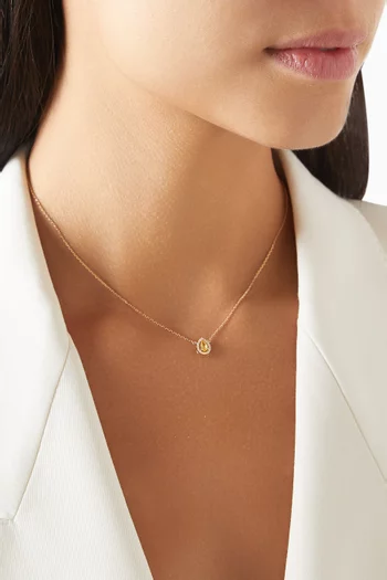 Framed Pear Sapphire and Diamond Pendant in 18kt Yellow Gold