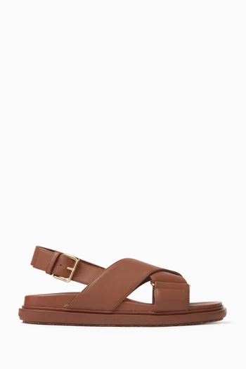 Fussbett Crossover Sandals in Leather