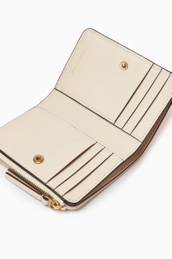 Kira Chevron Bi-fold Wallet in Leather