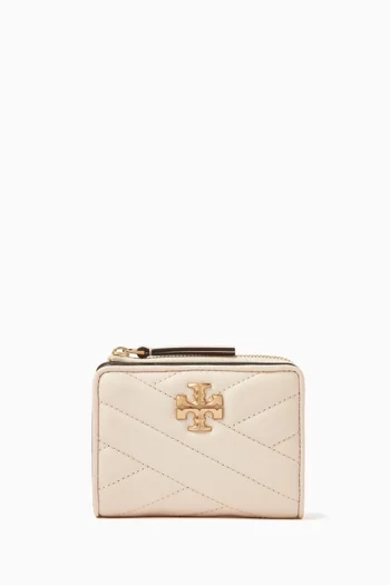 Kira Chevron Bi-fold Wallet in Leather